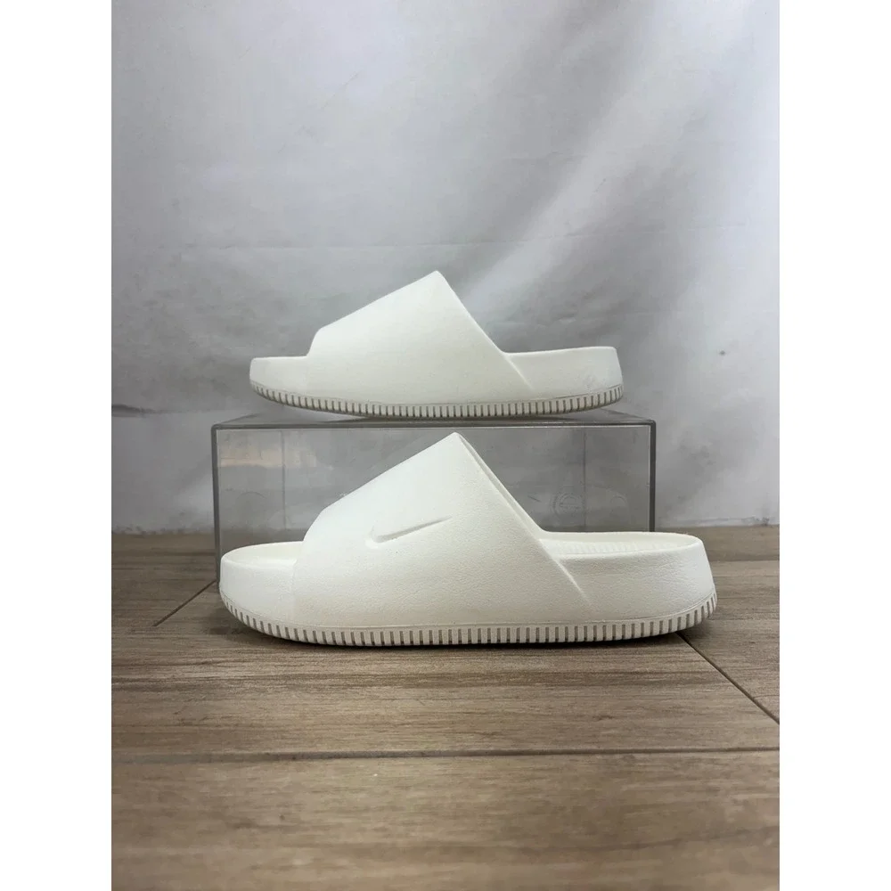 Nike Calm Slide Sail White Men 8 Women 9 Sandals DX4816-100